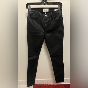 J26 Frame Le High Skinny Fit Black Jeans